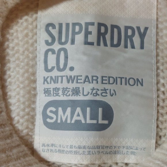 SUPERDRY Women's Beige Alpaca Blend Tunic Style Sweater - Size Small - Picture 3 of 6